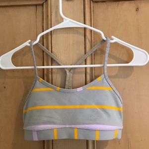 Lululemon grey striped sports bra 2